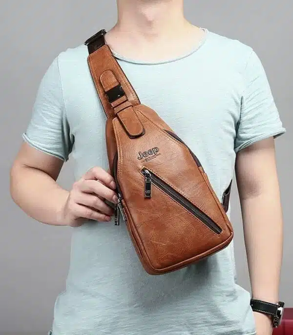 Sac de poitrine Jeep Buluo JB101 Khaki pour Homme prix Sac Jeep Tunisie