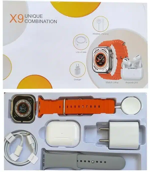 Prix montre connectée Homme et Femme X9 Unique Combination Orangé Tunisie