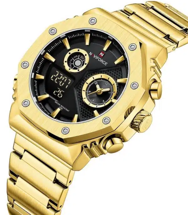 Prix montre Homme Naviforce NF9216S Doré Fond Noir Tunisie Prix montre Homme Naviforce NF9216S Doré Fond Noir Tunisie