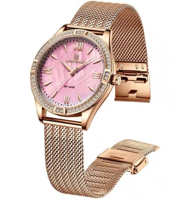 Prix montre Naviforce NF5028 Fond Rosé Femme Tunisie