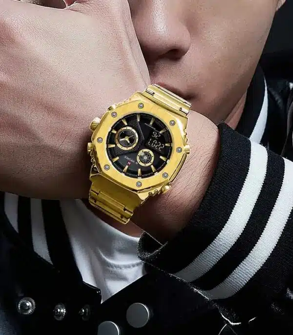 Prix montre Naviforce NF9216S Doré Fond Noir Homme Tunisie Prix montre Naviforce NF9216S Doré Fond Noir Homme Tunisie