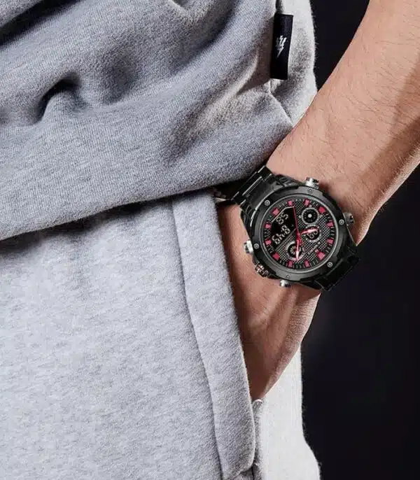 Prix montre Naviforce NF9217 Noir Fond Rouge Homme Tunisie