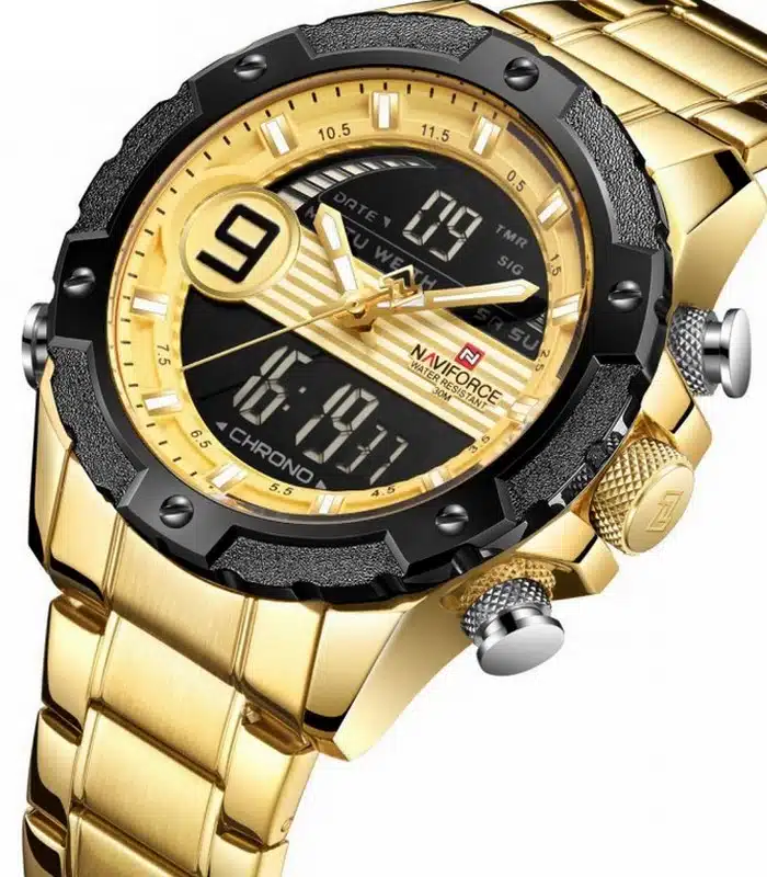 Montre Naviforce NF9146 Doré Homme prix Tunisie Montre Naviforce NF9146 Doré Homme prix Tunisie
