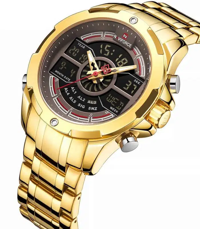 Montre Naviforce NF9170 Doré Homme prix Tunisie Montre Naviforce NF9170 Doré Homme prix Tunisie