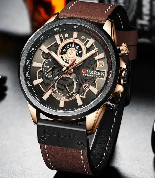 Prix montre Homme Curren 8380 Marron Tunisie