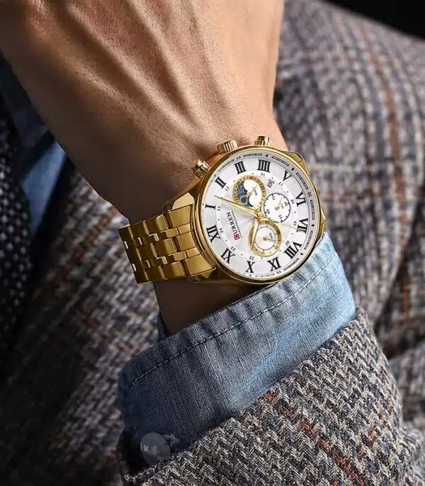 Prix montre Homme Curren 8427 Doré Tunisie