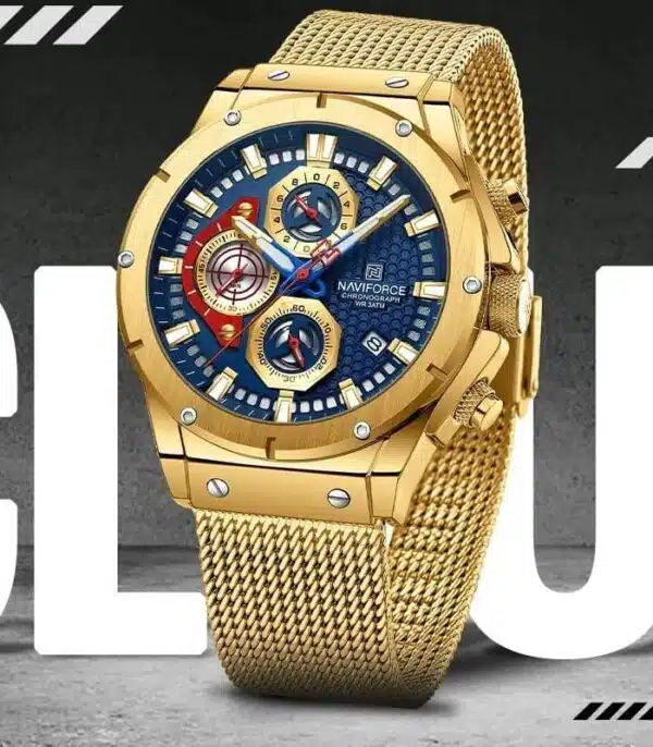 Prix montre Homme Naviforce NF8027 Doré Tunisie