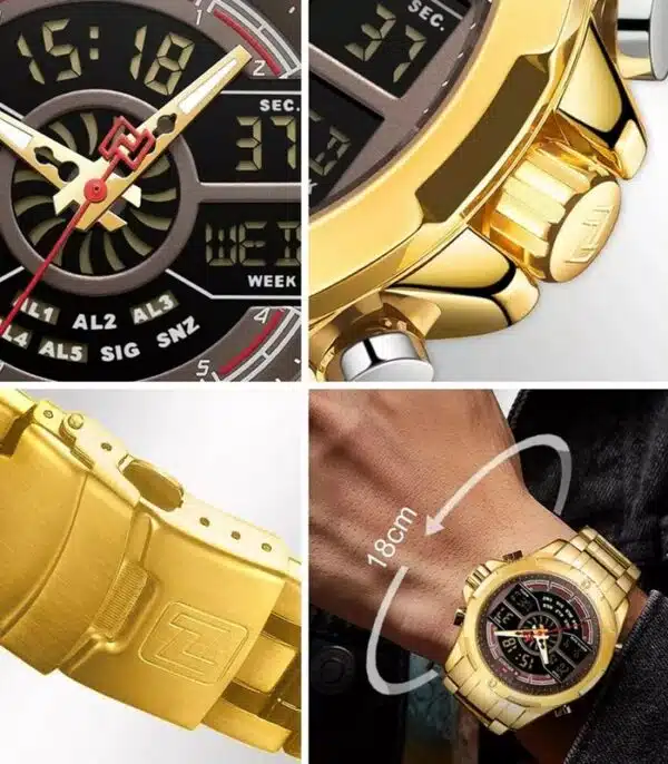 Prix montre Homme Naviforce NF9170 Doré Tunisie Prix montre Homme Naviforce NF9170 Doré Tunisie