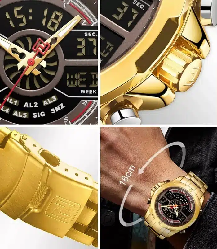 Prix montre Homme Naviforce NF9170 Doré Tunisie Prix montre Homme Naviforce NF9170 Doré Tunisie