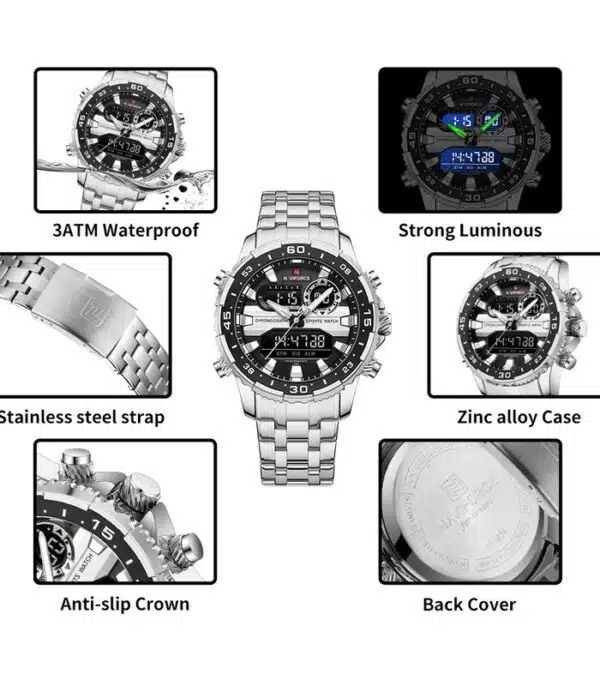 Prix montre Homme Naviforce NF9234 Argent Tunisie