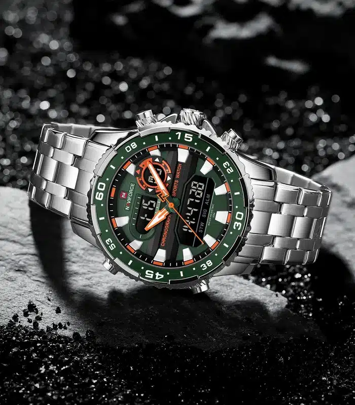 Prix montre Homme Naviforce NF9234 Fond Vert Tunisie Prix montre Homme Naviforce NF9234 Fond Vert Tunisie