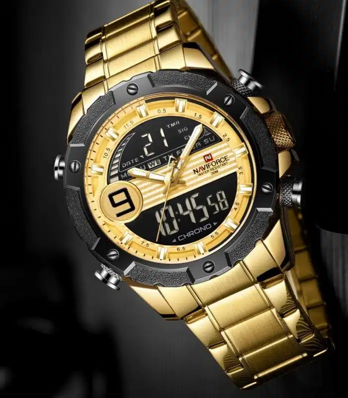 Prix montre Naviforce NF9146 Doré Homme Tunisie Prix montre Naviforce NF9146 Doré Homme Tunisie