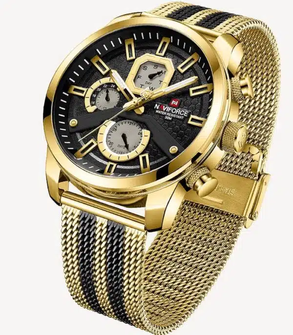 Prix montre Naviforce NF9211S Doré Homme Tunisie