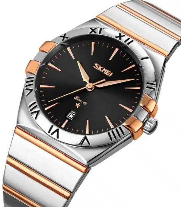 Montre Skmei 9257 Rosé Fond Noir Homme prix Tunisie