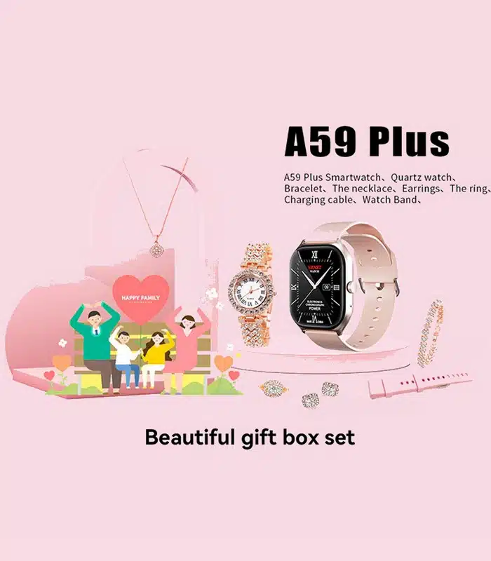 Prix montre Connectée A59 plus Beige Femme Tunisie Prix montre Connectée A59 plus Beige Femme Tunisie