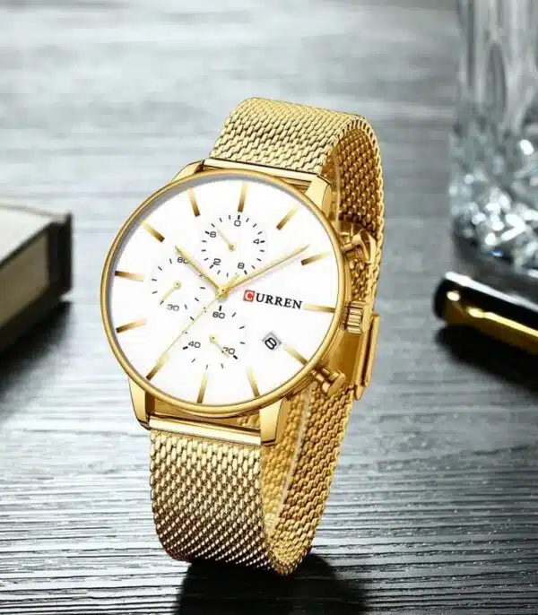 Prix montre Curren 8339 Doré Homme Tunisie