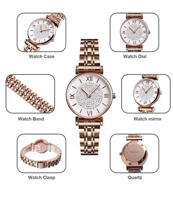 Prix montre Femme Skmei 1533 Rosé Tunisie Prix montre Femme Skmei 1533 Rosé Tunisie