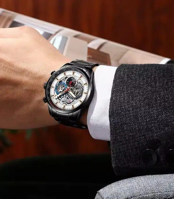 Prix montre Homme Curren Chronograph 8391 Noir Tunisie