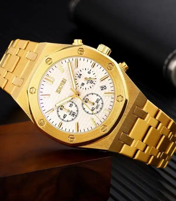 Prix montre Homme Skmei 9296 Doré Tunisie