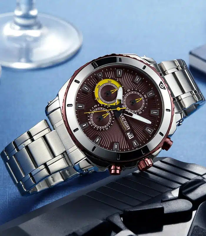 Prix montre Megir 2075 Fond Marron Homme Tunisie Prix montre Megir 2075 Fond Marron Homme Tunisie