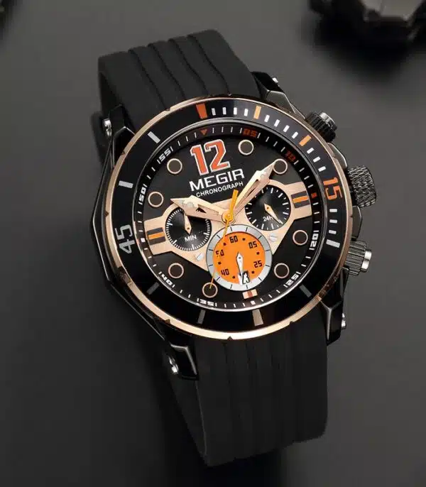Prix montre Megir 2206 Noir Homme Tunisie