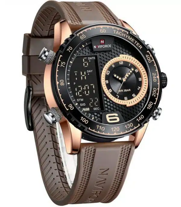 Prix montre Naviforce NF9199T Marron Homme Tunisie