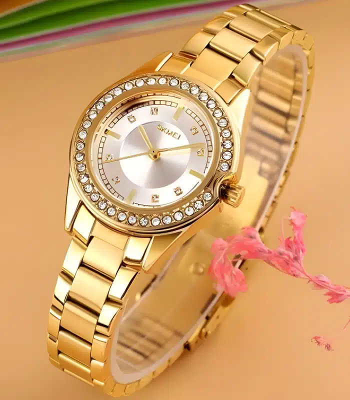 Prix montre Skmei 1534 Doré Femme Tunisie Prix montre Skmei 1534 Doré Femme Tunisie