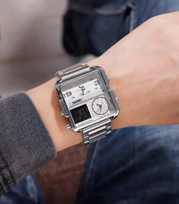 Prix montre Skmei 1584 Fond Blanc Homme Tunisie