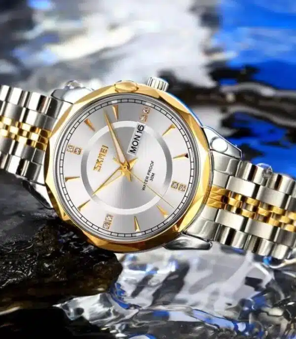 Prix montre Skmei 9268 Doré Homme Tunisie