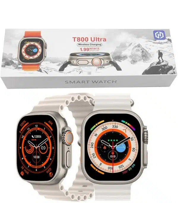 Prix montre Connectée Homme et Femme T800 Ultra Blanc Tunisie