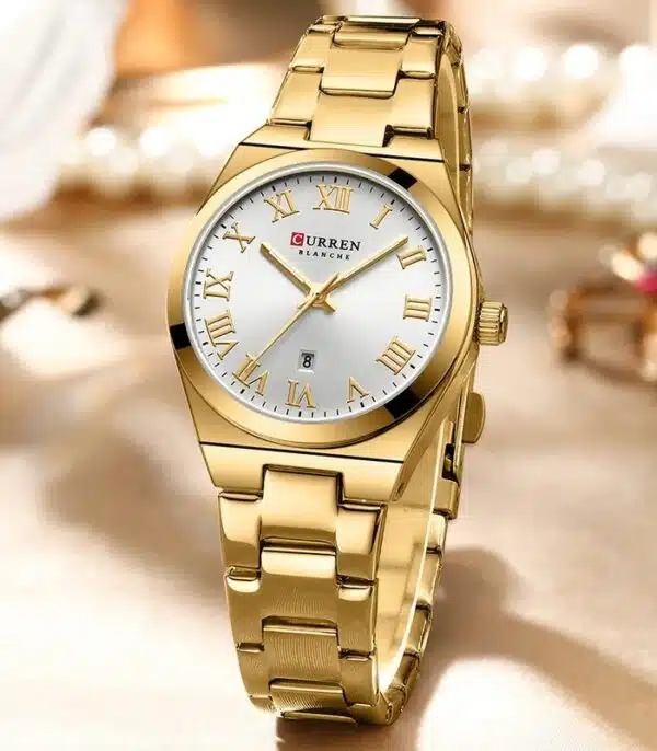 Prix montre Femme Curren 9095 Doré Tunisie