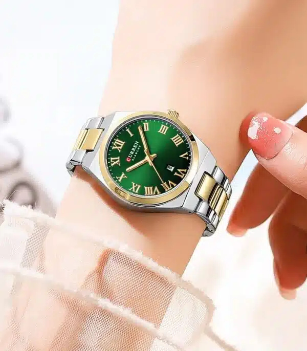 Prix montre Femme Curren 9095 Fond Vert Tunisie