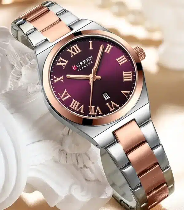 Prix montre Femme Curren 9095 Fond Violet Tunisie