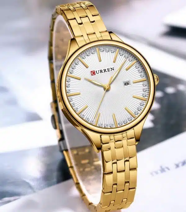 Prix montre Femme Curren 9099 Doré Tunisie