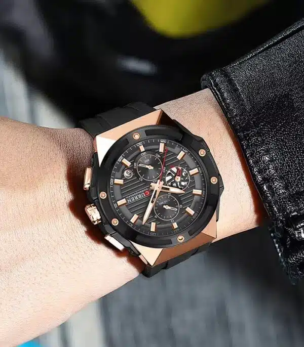 Prix montre Homme Curren 8462 Noir Tunisie