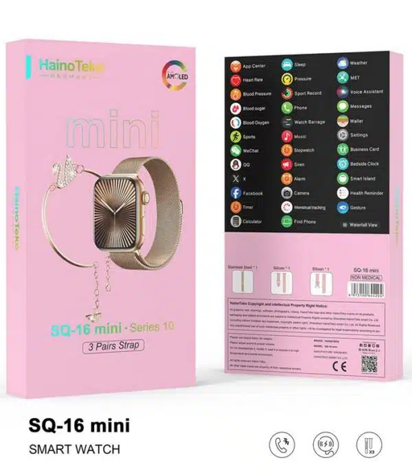 Prix montre Connectée Femme Haino Teko SQ-16 mini Rose Tunisie