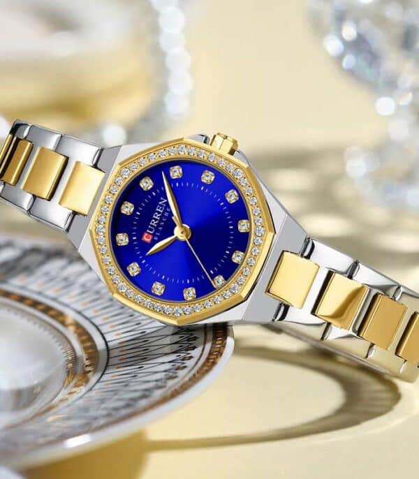 Prix montre Femme Curren 9100 Fond Bleu Tunisie