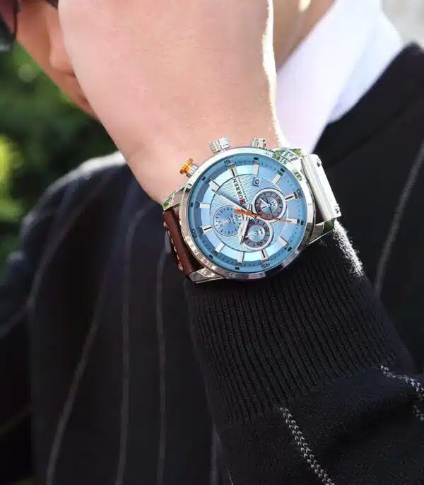 Prix montre Homme Curren 8291 Argent Tunisie