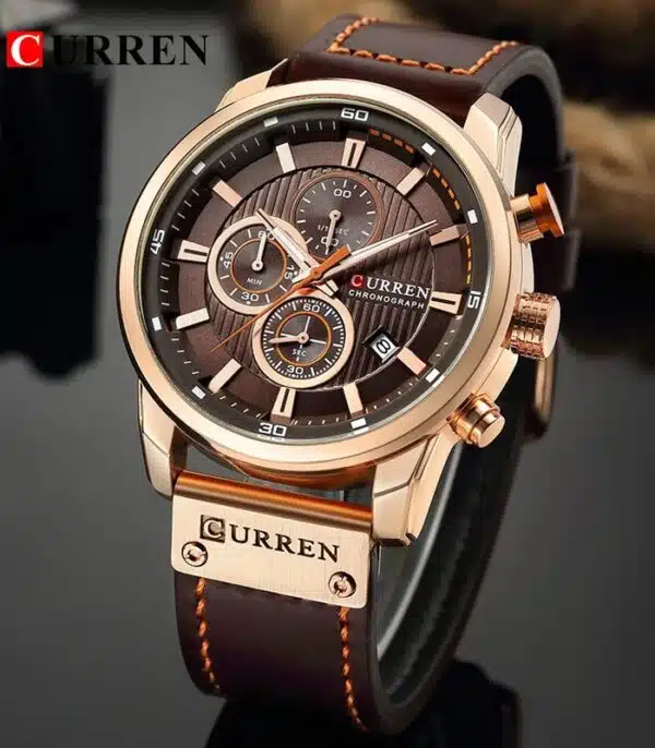 Prix montre Homme Curren 8291 Marron Tunisie