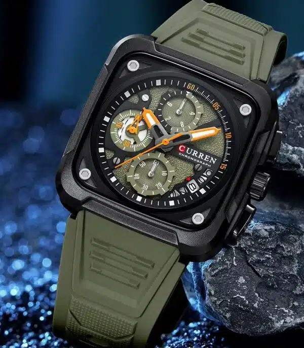 Prix montre Curren 8461 Vert Homme Tunisie