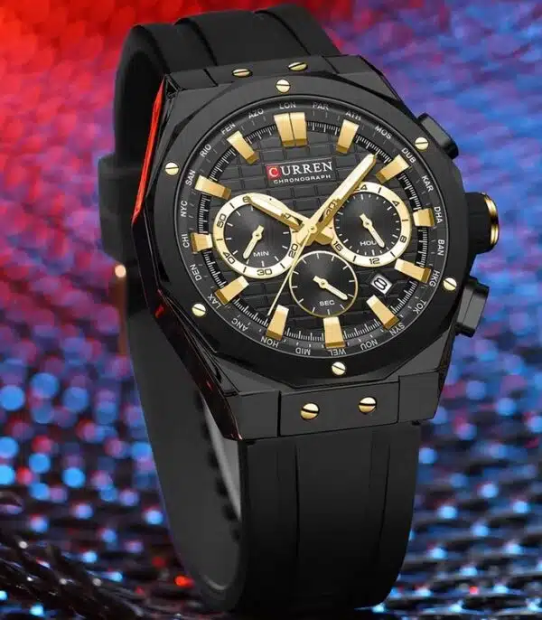 Prix montre Homme Curren 8464 Noir Tunisie