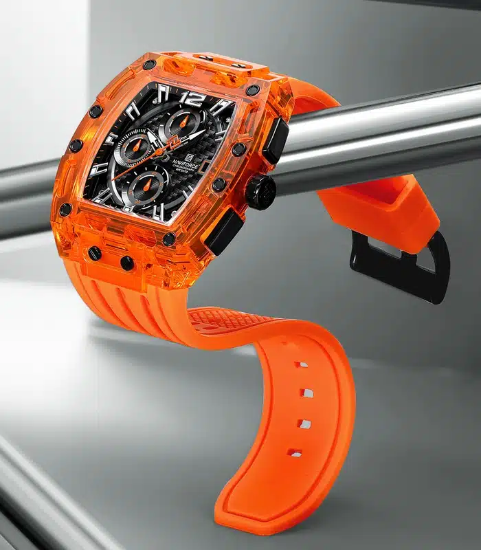Prix montre Naviforce NF7105 Orangé Homme Tunisie Prix montre Naviforce NF7105 Orangé Homme Tunisie