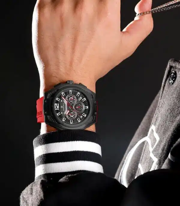 Prix montre Naviforce NF8063 Rouge Homme Tunisie