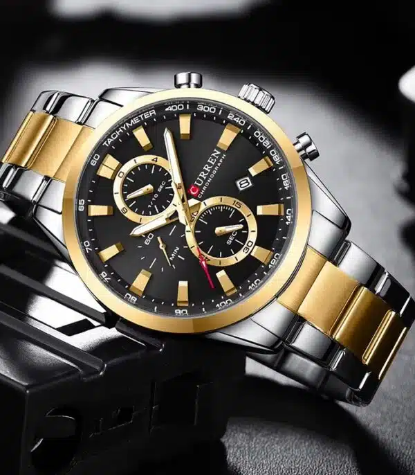 Prix montre Curren 8445 Doré Homme Tunisie