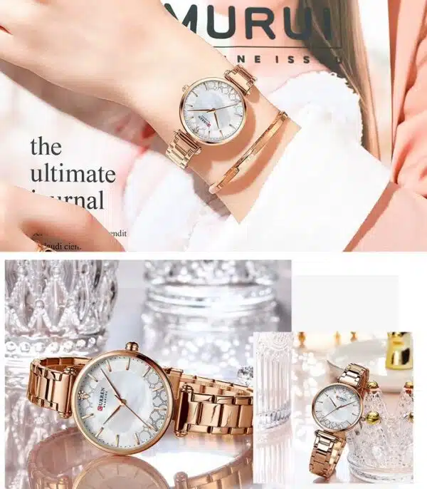 Prix montre Curren 9072 Rosé Femme Tunisie