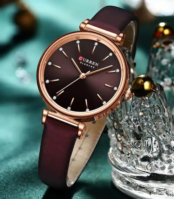 Prix montre Femme Curren 9081 Marron Tunisie