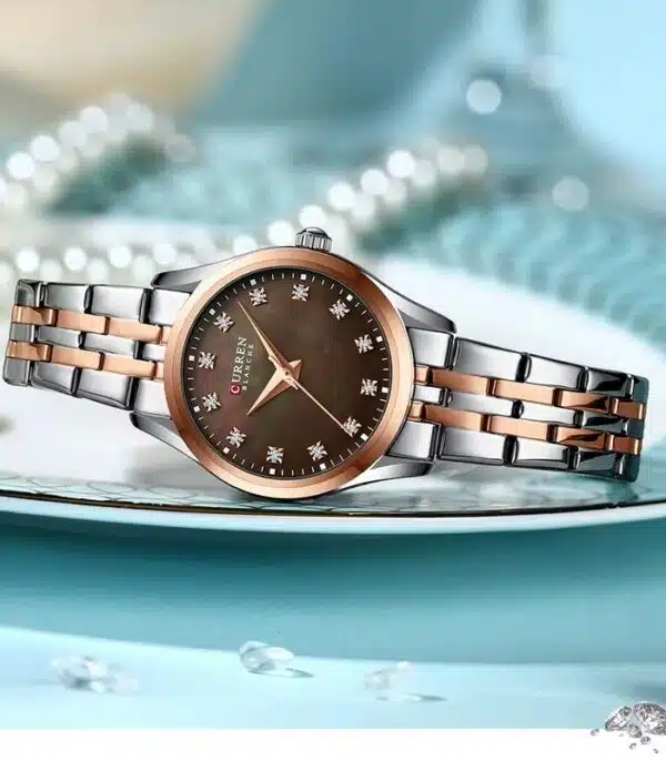 Prix montre Femme Curren 9111 Fond Marron Tunisie Prix montre Femme Curren 9111 Fond Marron Tunisie
