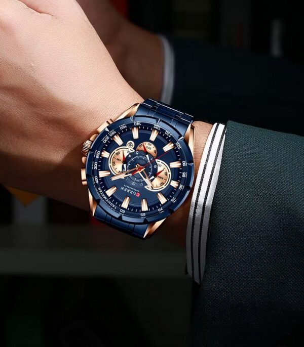 Prix montre Homme Curren 8363 Bleu Tunisie