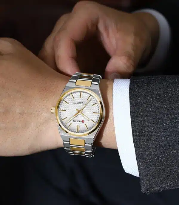 Prix montre Homme Curren 8439 Doré Tunisie