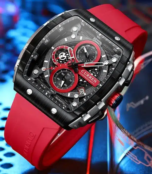 Prix montre Homme Curren 8442 Rouge Tunisie